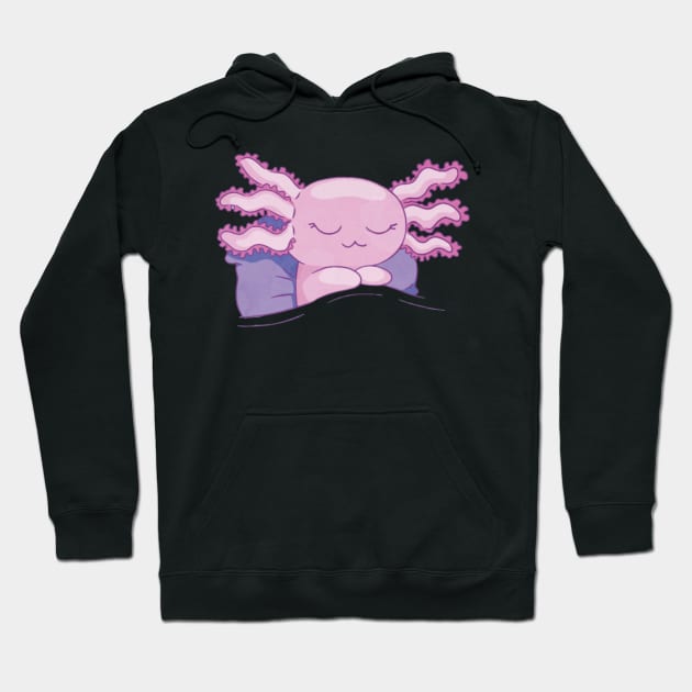 Sleeping Axolotl Hoodie by Digital-Zoo